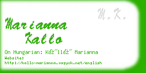 marianna kallo business card